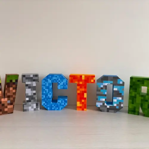 Letras 3d Personalizadas Minecraft