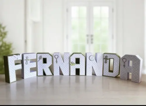 Letras 3d Primeira Comunhão