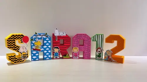 Letras 3d Snoopy