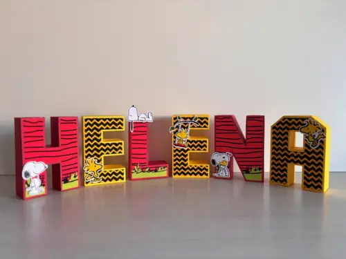 Letras 3d Snoopy