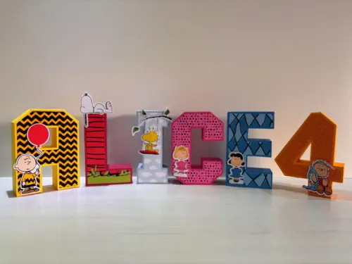 Letras 3d Snoopy