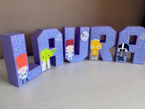 Letras 3d Star Wars