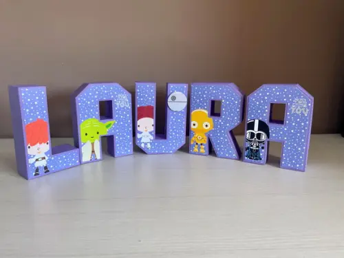 Letras 3d Star Wars