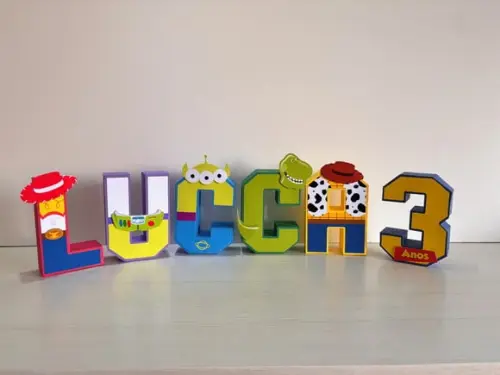 Letras 3d Toy Story