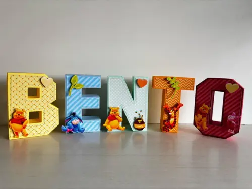 Letras 3d Ursinho Pooh