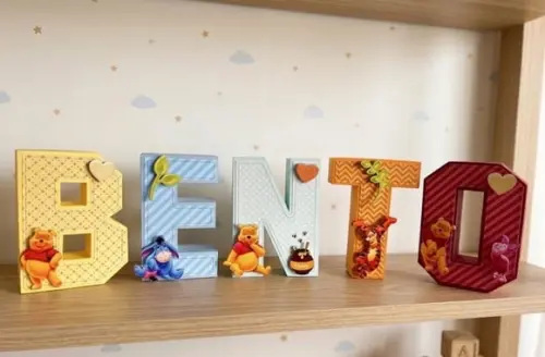 Letras 3d Ursinho Pooh