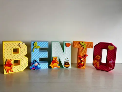Letras 3d Ursinho Pooh
