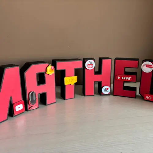 Letras 3d Youtube