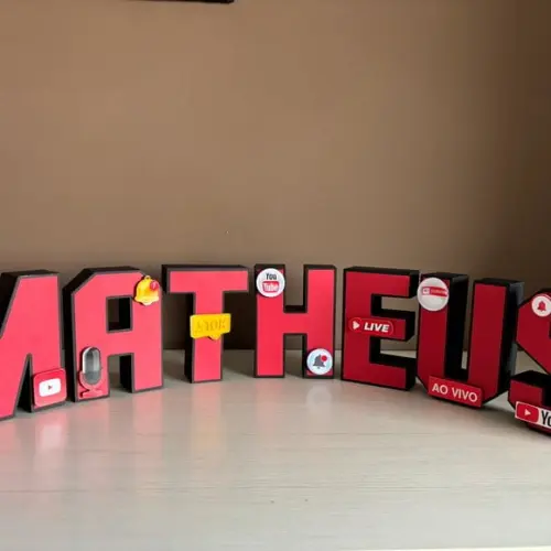 Letras 3d Youtube