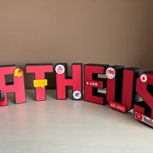 Letras 3d Youtube