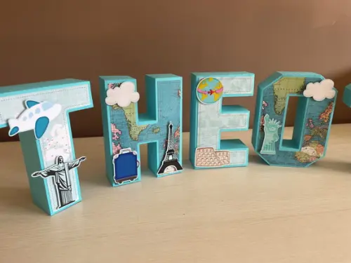 Letras 3d Volta ao Mundo