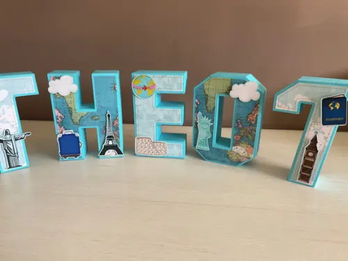 Letras 3d Volta ao Mundo