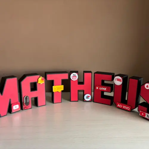 Letras 3d Youtube