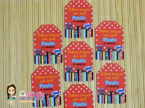 Tag para Lembrancinhas Super Heróis