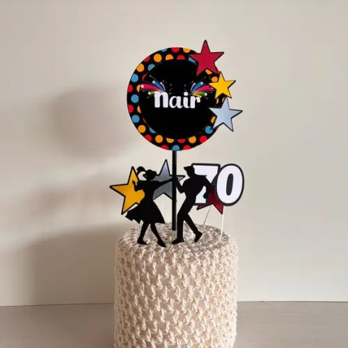 Topo de Bolo Festa Anos 70