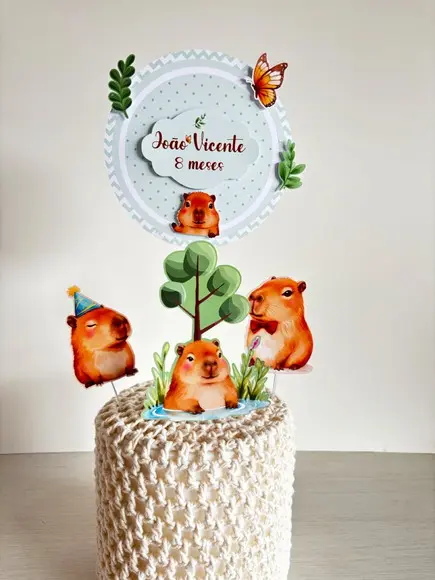 Topo de Bolo Capivara