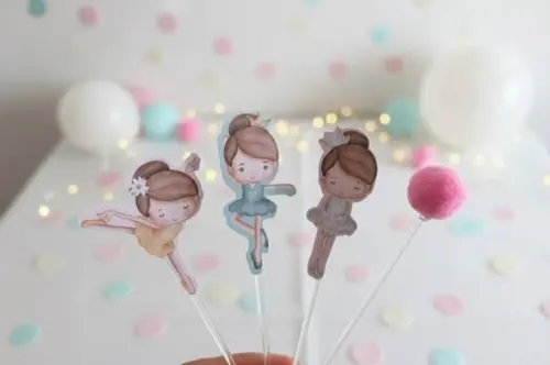 Toppers para Docinhos Festa Bailarina