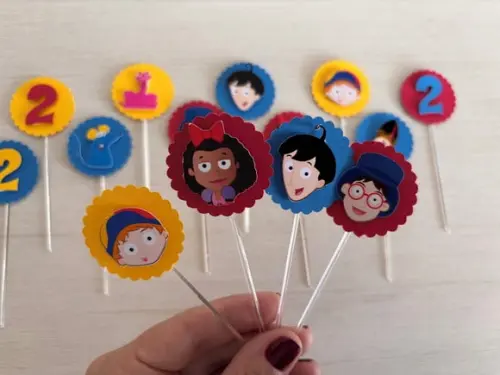 Toppers para Docinhos Castelo Rá Tim Bum