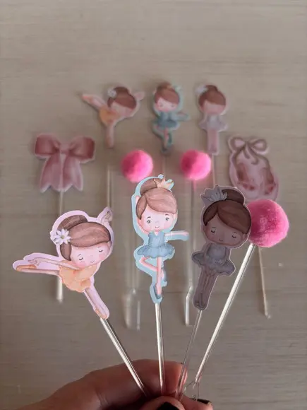 Toppers para Docinhos Festa Bailarina