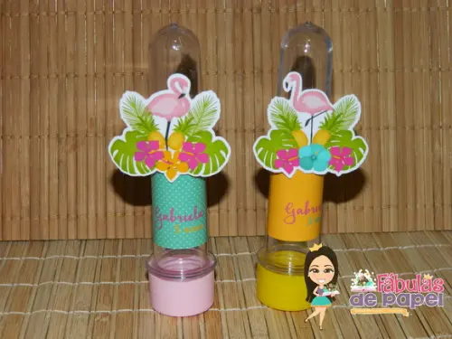 Tubete Flamingo e Abacaxi
