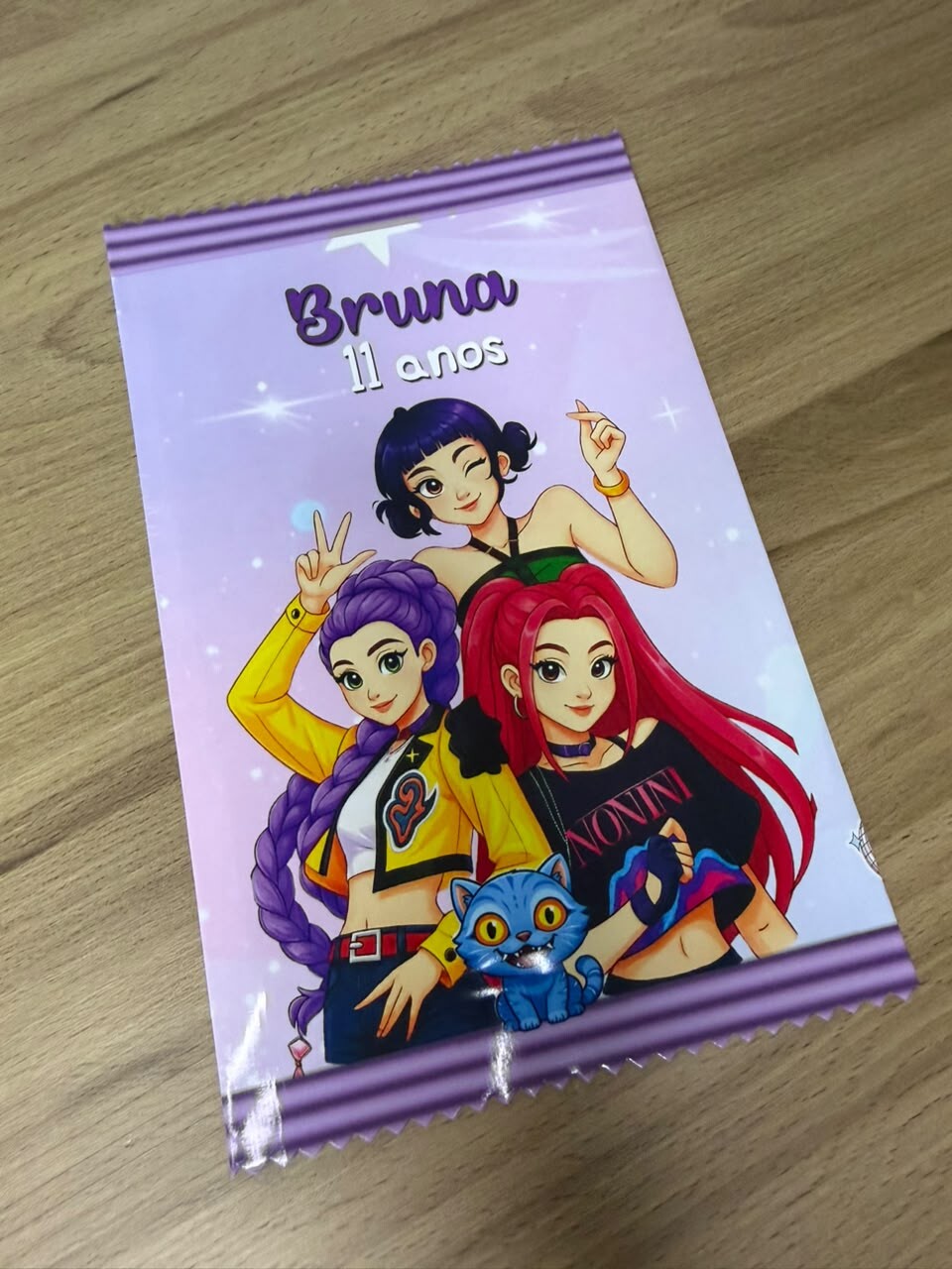 Cards de Colorir Personalizado Guerreiras do Kpop | Lembrancinha