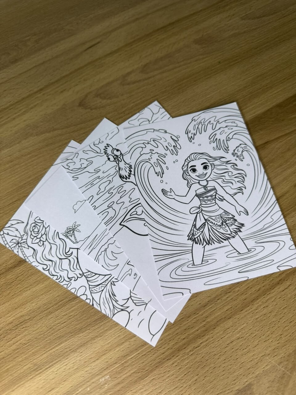 Cards de Colorir Personalizado Moana | Lembrancinha | Desenhos | 