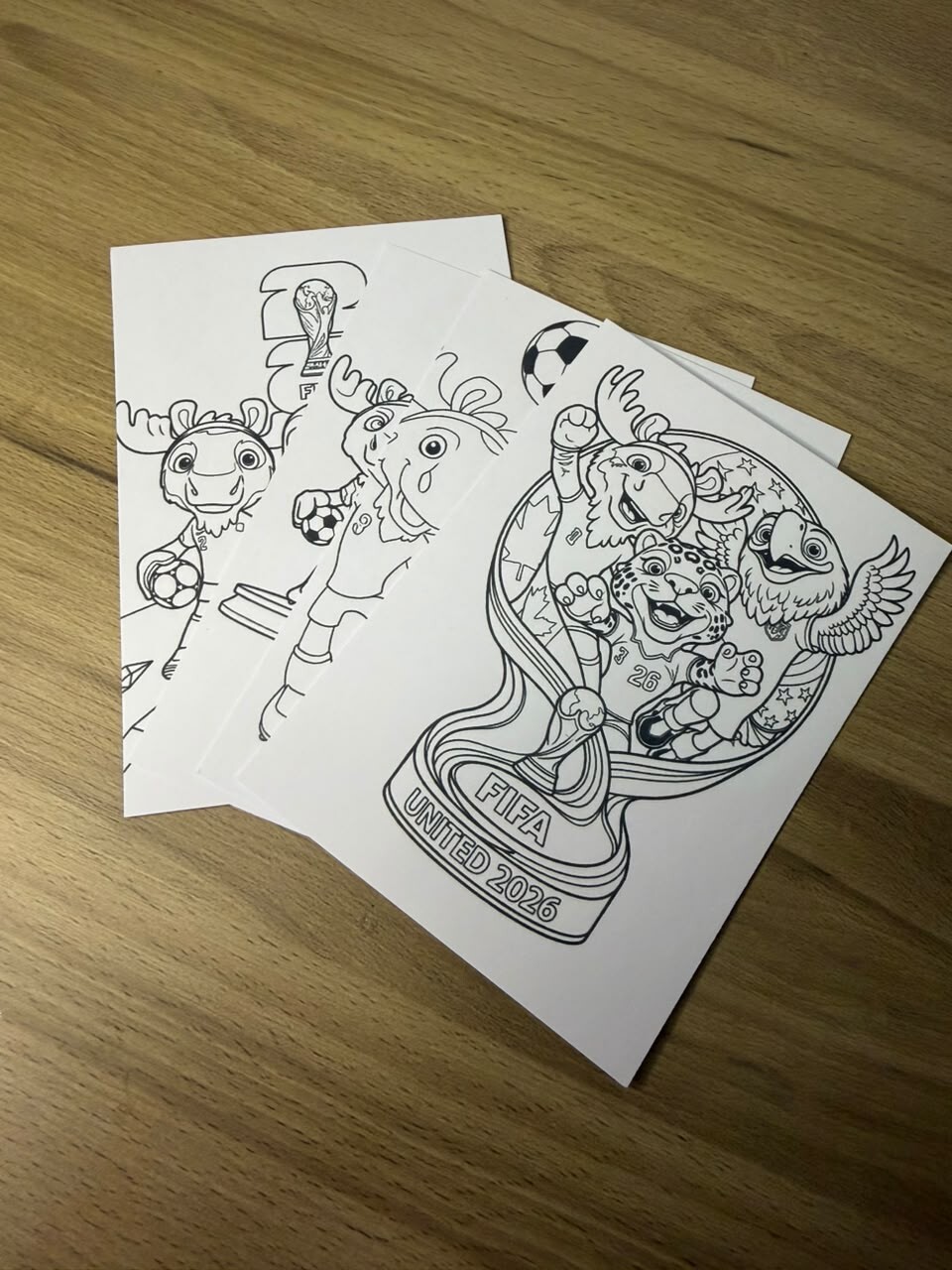 Cards de Colorir Personalizado Mascotes da Copa | Lembrancinha | 