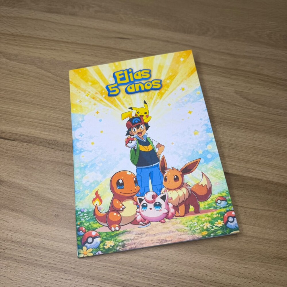Livrinho de Colorir Personalizado Pokemon | Lembrancinha | Aniver