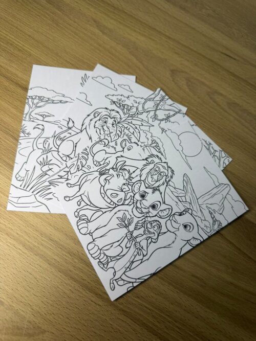 Cards de Colorir Personalizado Rei Leão | Lembrancinha | Desenho