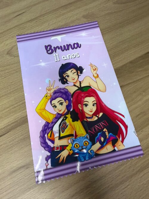 Cards de Colorir Personalizado Guerreiras do Kpop | Lembrancinha | Desenhos | Aniversário Infantil | Livrinhos