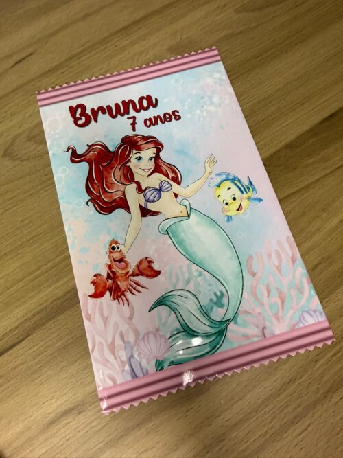 Cards de Colorir Personalizado Ariel, pequena sereia | Lembrancinha | Desenhos | Aniversário Infantil | Livrinhos