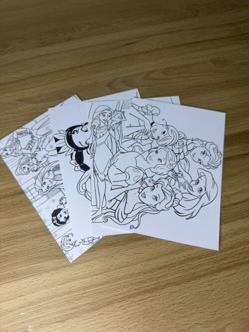 Cards de Colorir Personalizado Princesas | Lembrancinha | Desenho