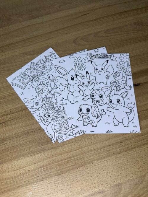 Cards de Colorir Personalizado Pokemon | Lembrancinha | Desenhos 