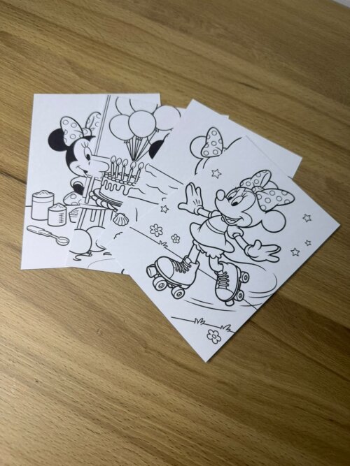 Cards de Colorir Personalizado Minnie | Lembrancinha | Desenhos |