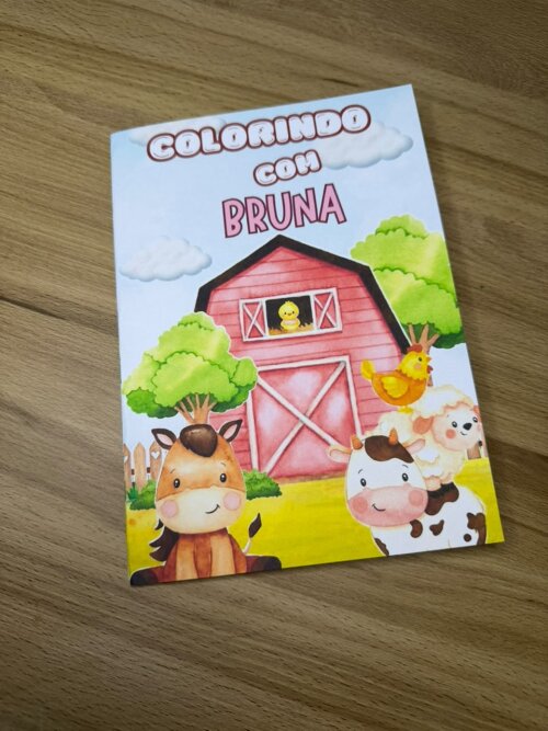 Livrinho de Colorir Personalizado Fazendinha Menina | Lembrancinha | Aniversário Infantil | Festa