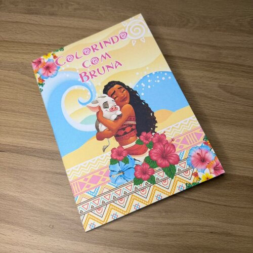 Livrinho de Colorir Personalizado Moana | Lembrancinha | Aniversário Infantil | Festa