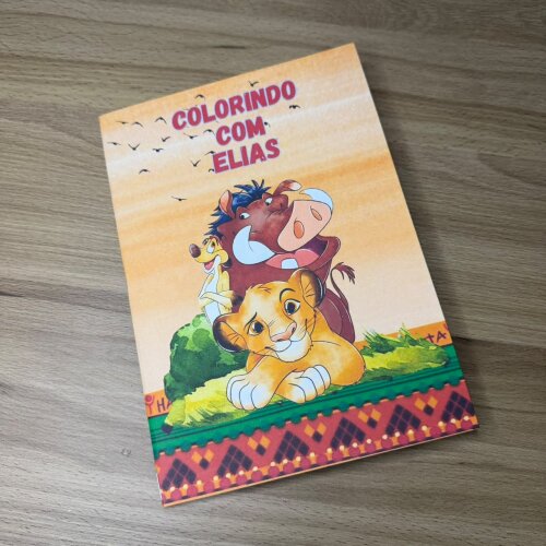 Livrinho de Colorir Personalizado Rei Leão | Lembrancinha | Aniversário Infantil | Festa
