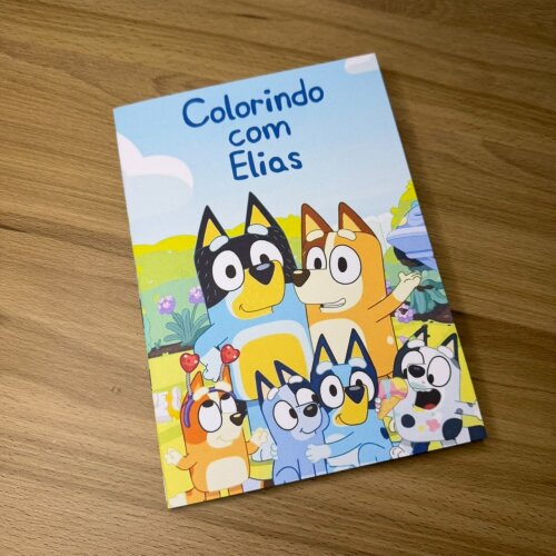 Livrinho de Colorir Personalizado Bluey | Lembrancinha | Aniversário Infantil | Festa