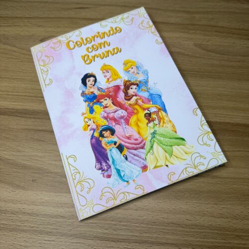 Livrinho de Colorir Personalizado Princesas | Lembrancinha | Aniversário Infantil | Festa