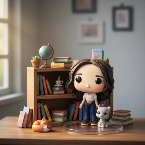 Sua Foto Transformado Em Boneco Funko 1 Pop Biscuit + 1pet