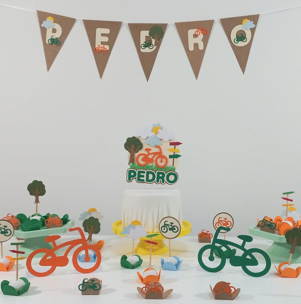 decoração de festa de bike