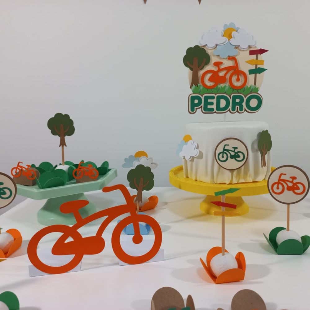 decoração de festa de bike