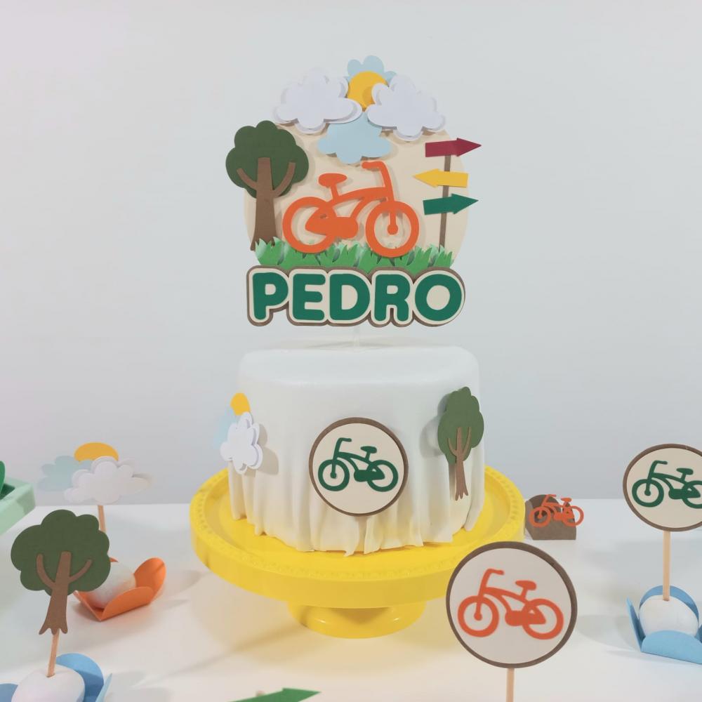 decoração de festa de bike