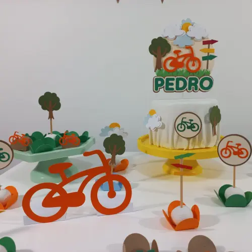 decoração de festa de bike
