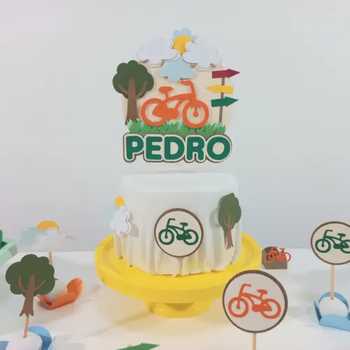 decoração de festa de bike