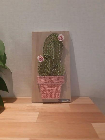 Quadro Cacto Suculenta em String Art