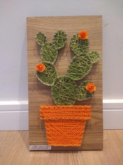 Quadro Cacto/ Suculentas em String Art