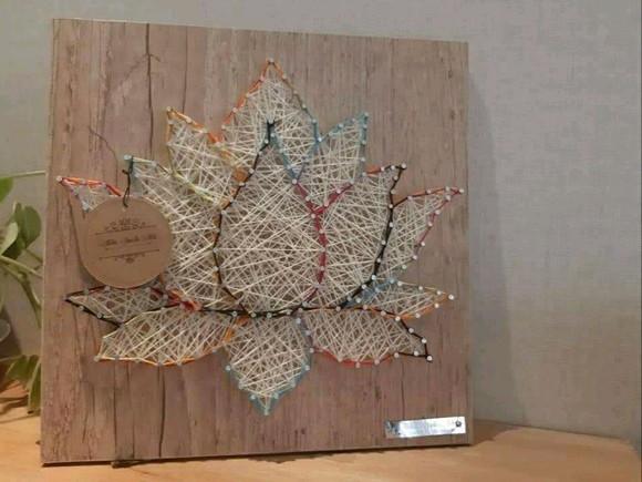 Quadro Flor de Lótus em String Art