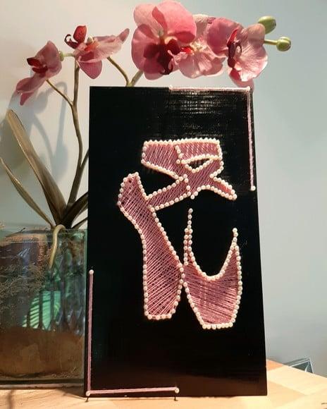 Quadro Sapatilhas de Ballet String Art