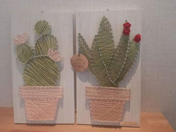 Quadros Dupla de Cactos